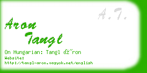 aron tangl business card